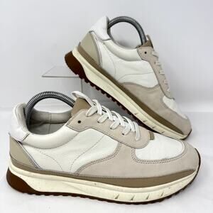Madewell Kickoff MB857 Trainer Sneakers Shoes Women 9 Cream Leather Comfort Lace